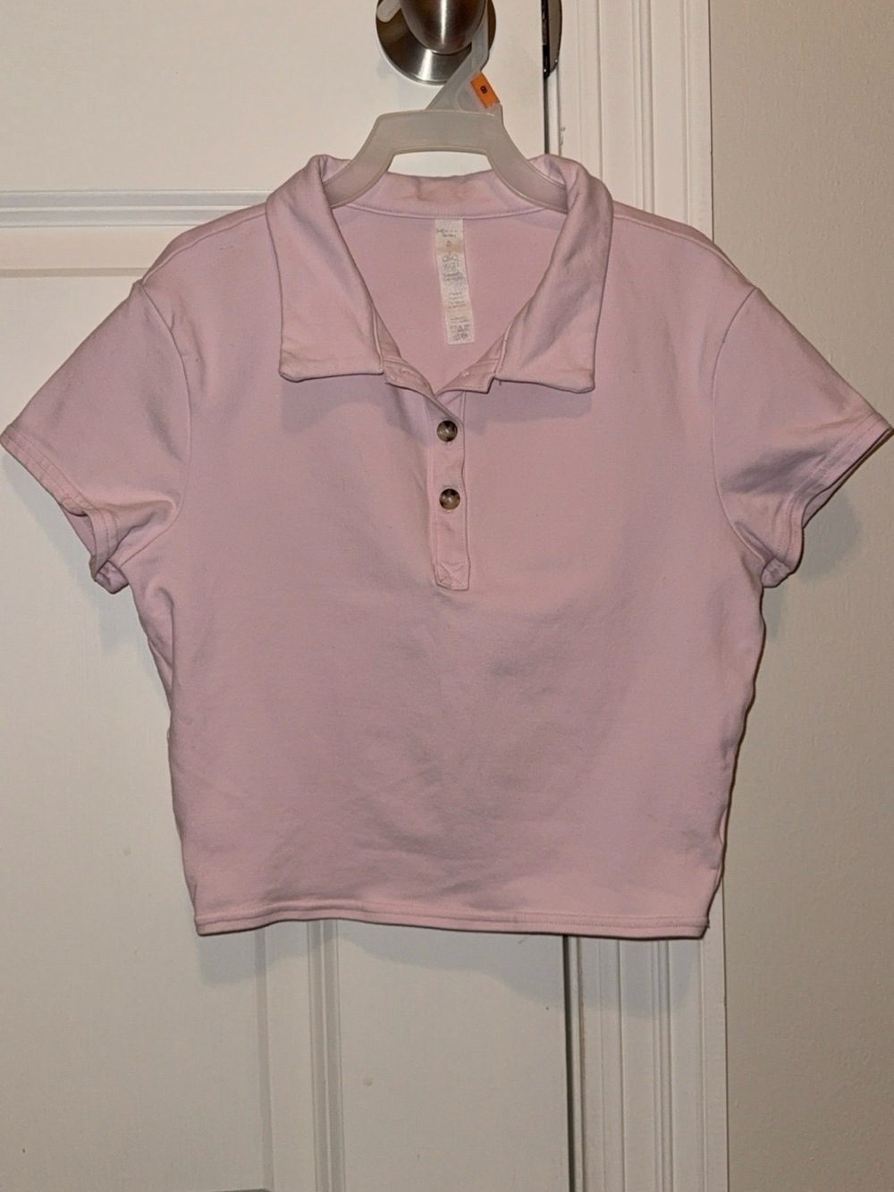 ALO Yoga Light Pink Choice Polo Top
